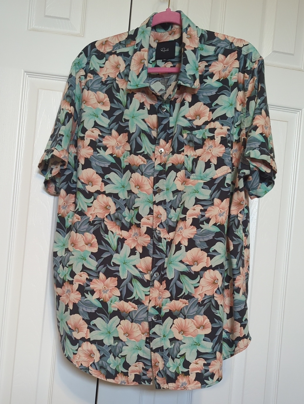 Rails Peach & Mint Floral Short-Sleeve Button-Down